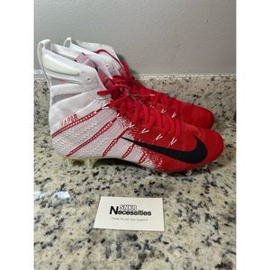 Nike Vapor Untouchable 3 Elite Football Cleats White Red AO3006-160 Size 9